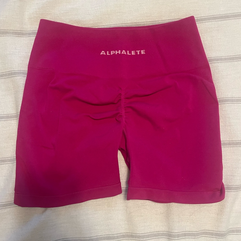 alphalete amplify shorts magenta pink size M